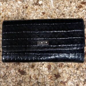 Black XOXO Crocodile Embossed Women's Clutch